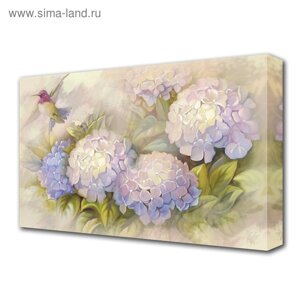 Картина на холсте "Цветы гортензии" 60*100 см
