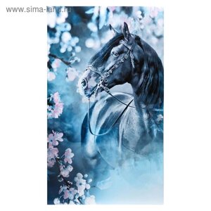 Картина на холсте "Конь в сказочном лесу" 60х100 см