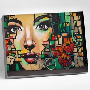Картина по номерам 40 50 см «Стена граффити» 18 цветов