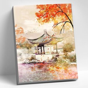 Картина по номерам 40 50 см «Японский пейзаж пастель» 26 цветов