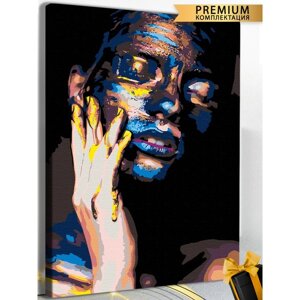 Картина по номерам «Девушка в краске» холст на подрамнике, 40 60 см