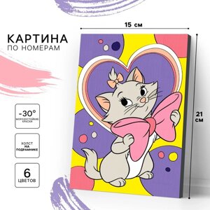 Картина по номерам для детей "Кошечка Мари" 21х15 см, Коты Аристократы