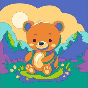 Картина по номерам «Медвежонок», 20 20, на холсте, с подрамником
