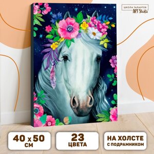 Картина по номерам на холсте с подрамником «Лошадь» 40 50 см