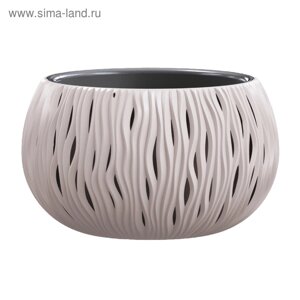 Кашпо SANDY BOWL, 2 предмета: внутренняя и наружная ёмкости, 9 л, цвет мокко