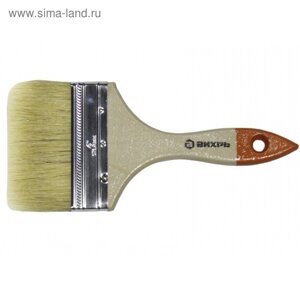 Кисть "Вихрь" Стандарт 73/3/4/6, 100 мм, 4", натуральная щетина, деревянная рукоятка