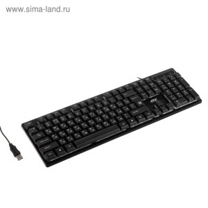 Клавиатура Defender Arx GK-196L, игровая, проводная, подсветка, 104 клавиши, USB, чёрная