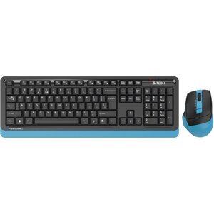 Клавиатура + мышь A4Tech Fstyler FG1035 клав: черный/синий мышь: черный/синий USB беспроводная 10046