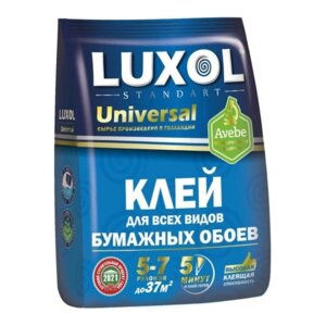 Клей обойный LUXOL, универсальный, для бумажных обоев, пакет, 180 г