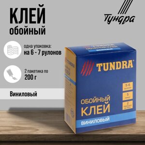 Клей обойный ТУНДРА, для виниловых обоев, коробка, 200 г