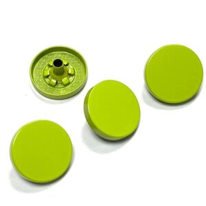 Кнопка установочная декоративная, размер 15 мм, цвет зеленое яблоко