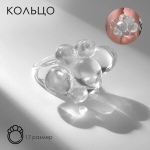 Кольцо «Молекулы», цвет прозрачный, 17 размер