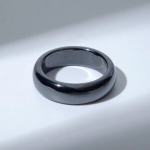 Кольцо «Ночь» под гематит, округлое, цвет чёрный, размер 17