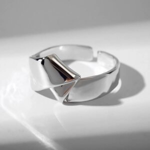 Кольцо «Тренд» пряжка, цвет серебро, безразмерное (от 16 размера)