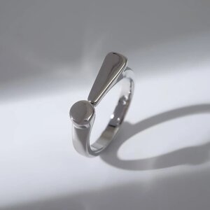 Кольцо «Восклицательный знак», цвет серебро, безразмерное