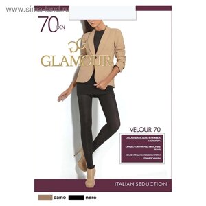 Колготки женские GLAMOUR Velour 70 цвет чёрный (nero), р-р 5