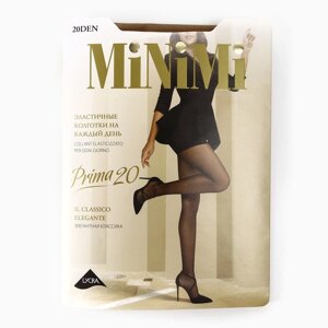 Колготки женские MiNiMi PRIMA 20 ден, цвет чёрный (nero), р-р 5