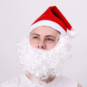 Колпак с бородой «Дед мороз»