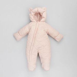 Комбинезон детский демисезонный KinDerLitto «Аванти-1», рост 56-62 см, цвет розовая пудра