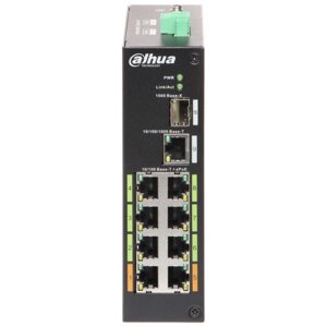 Коммутатор Dahua DH-LR2110-8ET-120 1x100Mb 8G 1SFP 6PoE+ 120W неуправляемый