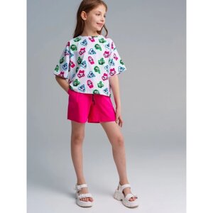 Комплект для девочки PlayToday: футболка и шорты, рост 146 см