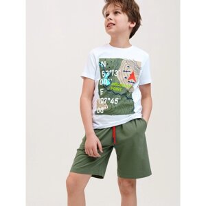 Комплект для мальчиков: футболка, шорты, рост 170 см