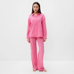 Комплект домашний женский (рубашка, брюки) KAFTAN Basic размер 40-42, розовый