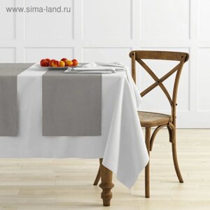 Комплект дорожек на стол «Ибица», размер 43 х 140 см - 4 шт, цвет бежево - серый