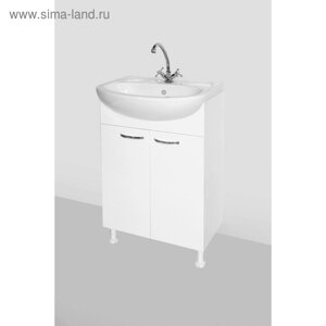 Комплект мебели для ванной: Тумба "Стандарт 60"раковина "Амур 60", 60 х 46,3 х 86 см
