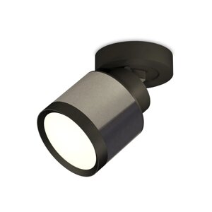 Комплект накладного поворотного светильника Ambrella light, Techno, XM8115001, цвет чёрный хром, чёрный песок