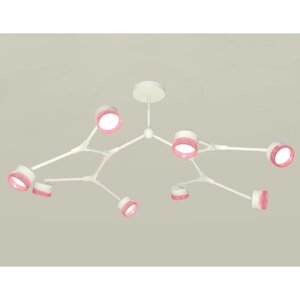 Комплект подвесного поворотного светильника с композитным хрусталём Ambrella light, Traditional DIY, XB9059200, 8хGX53, цвет белый песок, розовый