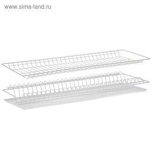 Комплект посудосушителей с поддоном для шкафа 80 см, 76,525,6 см, цвет белый