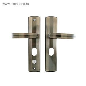 Комплект ручек "СТАНДАРТ" РН-СТ217-L, левый, для китайских металл. дверей, цвет никель/хром 353174
