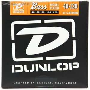 Комплект струн для бас-гитары Dunlop DBN40120, никелированные, Light, 40-120
