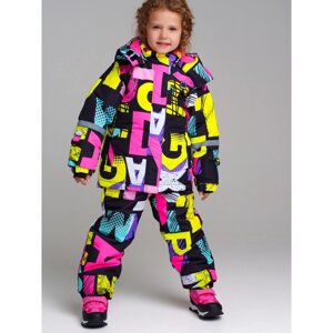 Комплект зимний для девочки PlayToday: куртка и полукомбинезон, рост 110 см