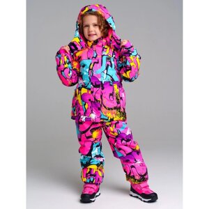 Комплект зимний для девочки PlayToday: куртка и полукомбинезон, рост 116 см