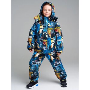 Комплект зимний для мальчика PlayToday: куртка и полукомбинезон, рост 122 см