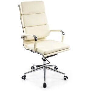 Компьютерное кресло Samora металл/экокожа, кремовый/хром 64x64x115 см