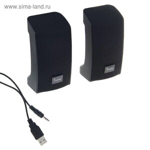 Компьютерные колонки SmartBuy ORCA BAND SBA-1000, 2.0, 2х3 Вт, USB, Jack 3.5 мм, черные