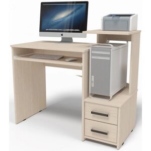Компьютерный стол Джаз-24 правый, ЛДСП, дуб молочный 99,6x49,4x86,4 см