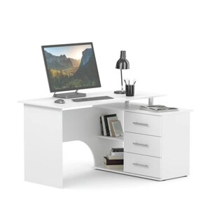 Компьютерный стол «КСТ-09», 1350935744 мм, угловой, угол правый, цвет белый