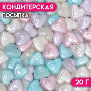 Кондитерская посыпка "Двойное сердце", микс, 20 г