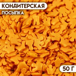 Кондитерская посыпка "Конфетти корона", золотая, 50 г