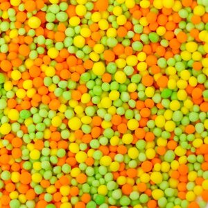 Кондитерская посыпка "Воздушные шарики"зеленая, жёлтая, оранжевая, 20 г