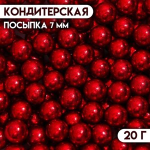 Кондитерский декор «Стильное решение», 7 мм, красная, 20 г