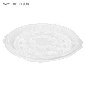 Контейнер для торта Т-018ДШ, круглый, цвет белый, размер 18 х 18 х 1,66 см