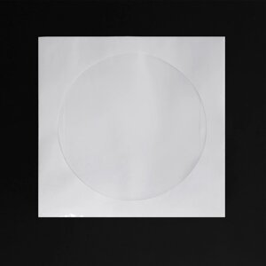 Конверт для CD/DVD дисков, 125125 мм, d=100 мм, окно, выруб. язычок, белый