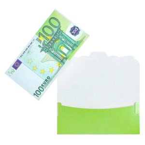 Конверт для денег "100 евро" глиттер