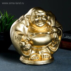 Копилка для денег «Хотей с мешком», гипс, золото, 2222 см