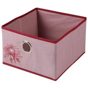 Короб для хранения «Хризантема», 28х28х18 см, розово-бордовый